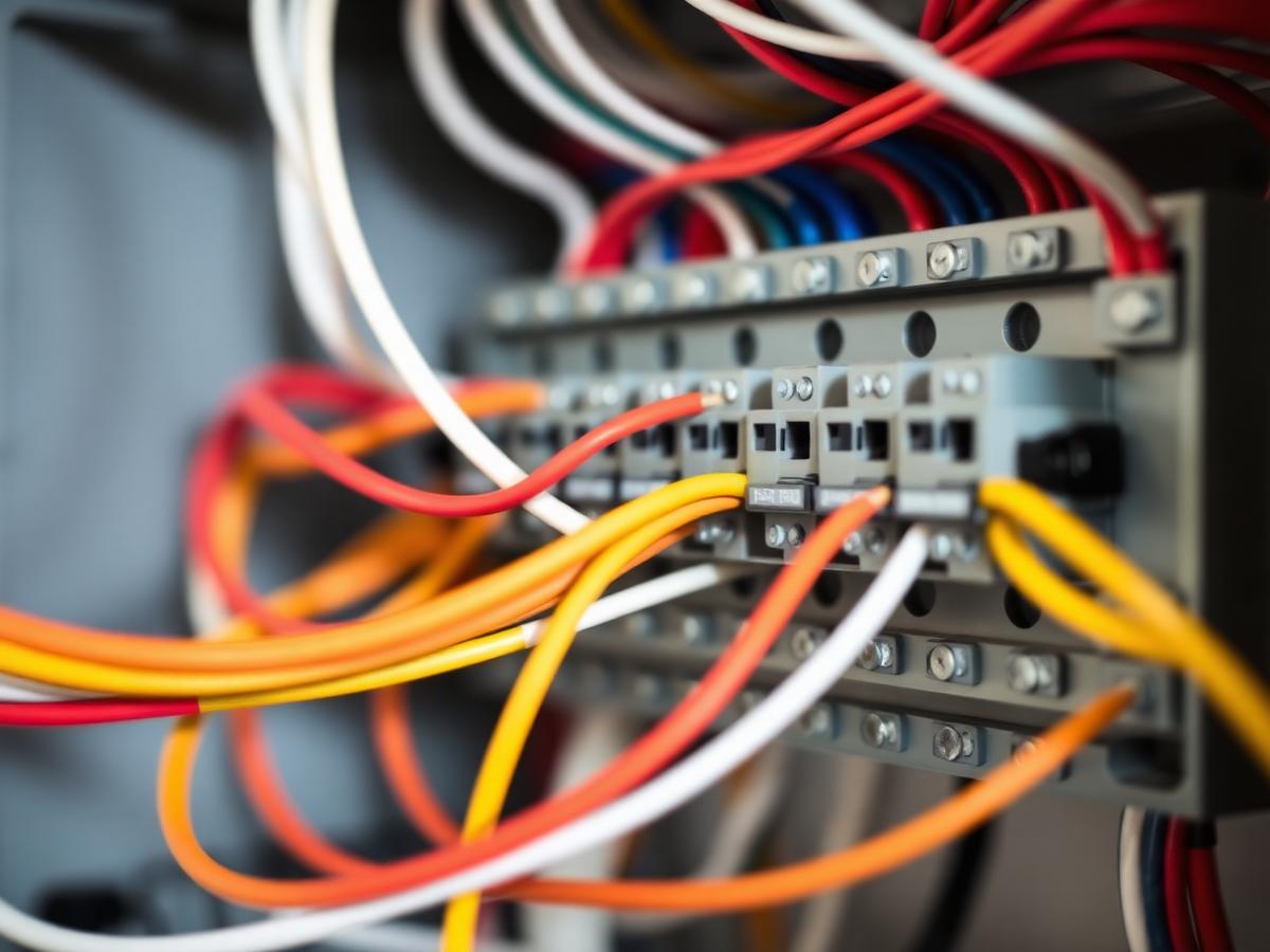 Cablaggio pulito e ordinato in un quadro elettrico